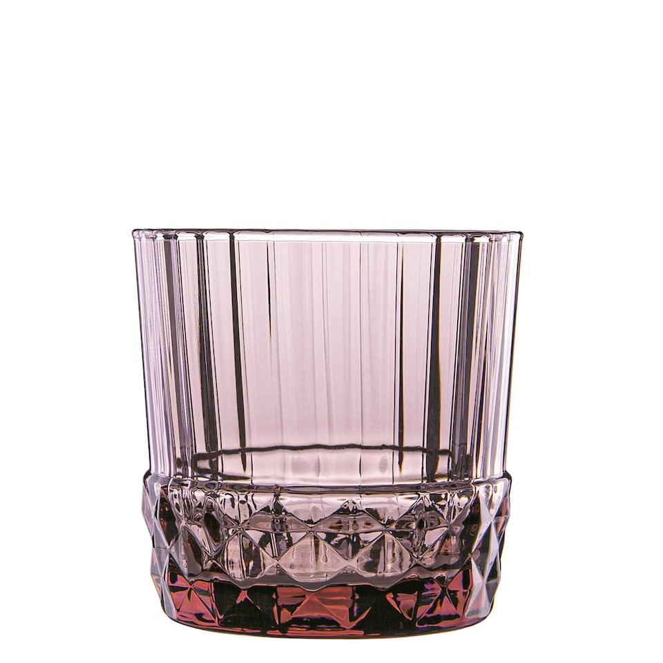 image 1 of Bormioli Rocco America '20s Water Glasses - 370ml - Lilac Rose - Pack of 6 Pink