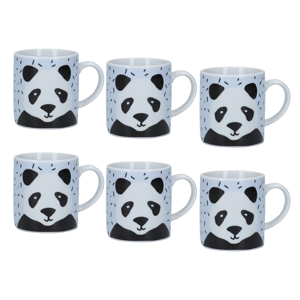 image 1 of KitchenCraft Panda Espresso Cups Pack of 6