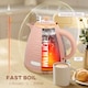 image 3 of HOMCOM Electric Kettle 1.7L, Fast Boil, 3kW Cordless Water Kettle with Removable Washable Anti-scale Filter, UK Otter Thermostat, Auto Shut-off, 360degree Swivel, BPA Free, Pink Water Ripple Texture