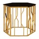 image 1 of Interiors By Premier Contemporary Hexagonal Side Table, Sturdy Metal Side Table For Livingroom, Hexagonal Design Bedside Table Gold