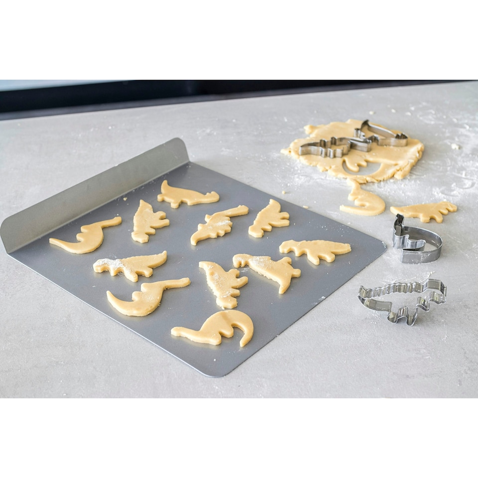 image 1 of KitchenCraft Cookie Cutter Set Dinosaur 4 Piece