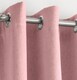 image 2 of Enhanced Living Vogue Blush Pink 46 x 54 inch (117x137cm) Eyelet Thermal Noise reducing Dim Out Curtains (PAIR) | Pink | Blush | 2