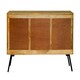 image 3 of Amar 3 Door Sideboard - Iron Base - Mango Wood/Iron - L45 x W162 x H76 cm - Light Finish - Assembly Required Brown