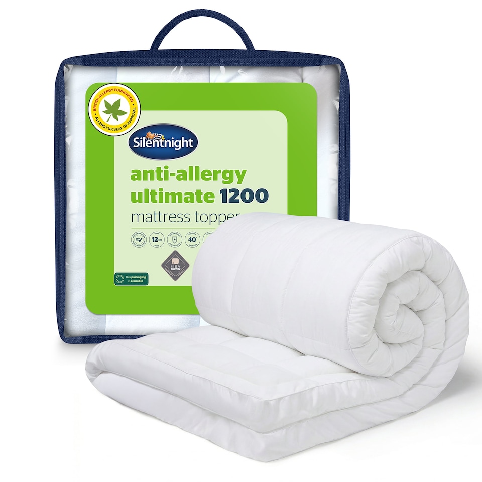 image 1 of Silentnight Anti-Allergy Ultimate Mattress Topper 1200, 12cm Deep