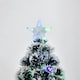 image 8 of HOMCOM 4ft Artificial Prelit Christmas Tree, Snow Xmas Tree w/ Fiber Optic