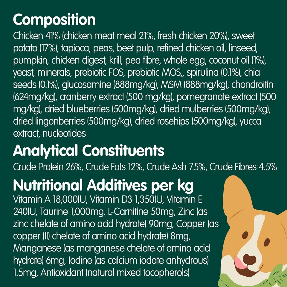 image 1 of Arden Grange Grain Free Light/Senior Chicken & Superfoods Joint Supplements 2kg