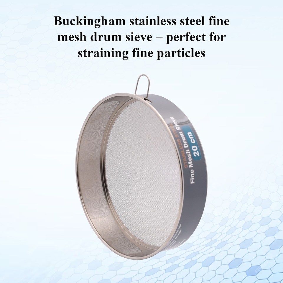 image 1 of Buckingham Mesh Drum Sieve Stainless Steel 20 cm
