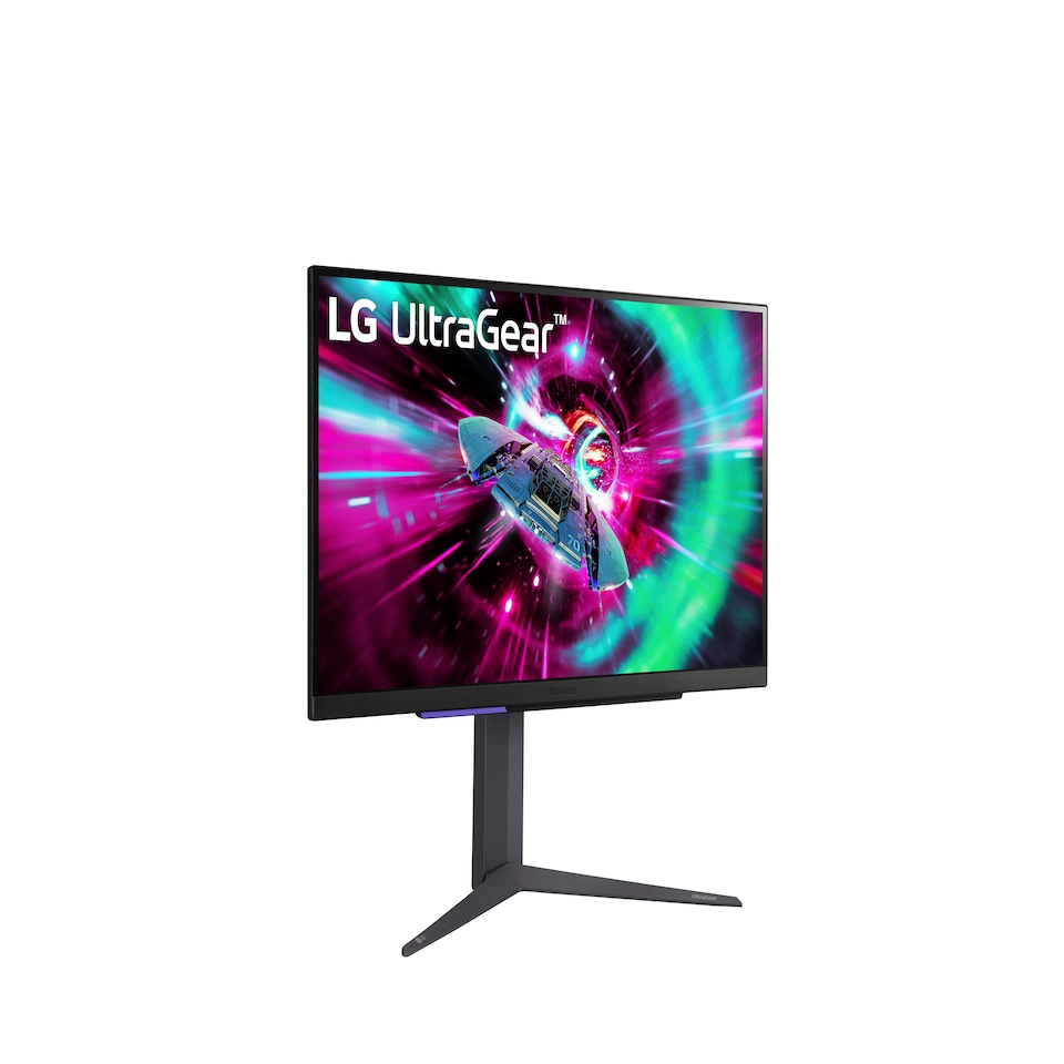 image 1 of LG UltraGear 27GR93U-B 27" IPS 4K Ultra HD 144Hz 1ms Height Adjustable Gaming Monitor | Black | Black, Grey, Purple