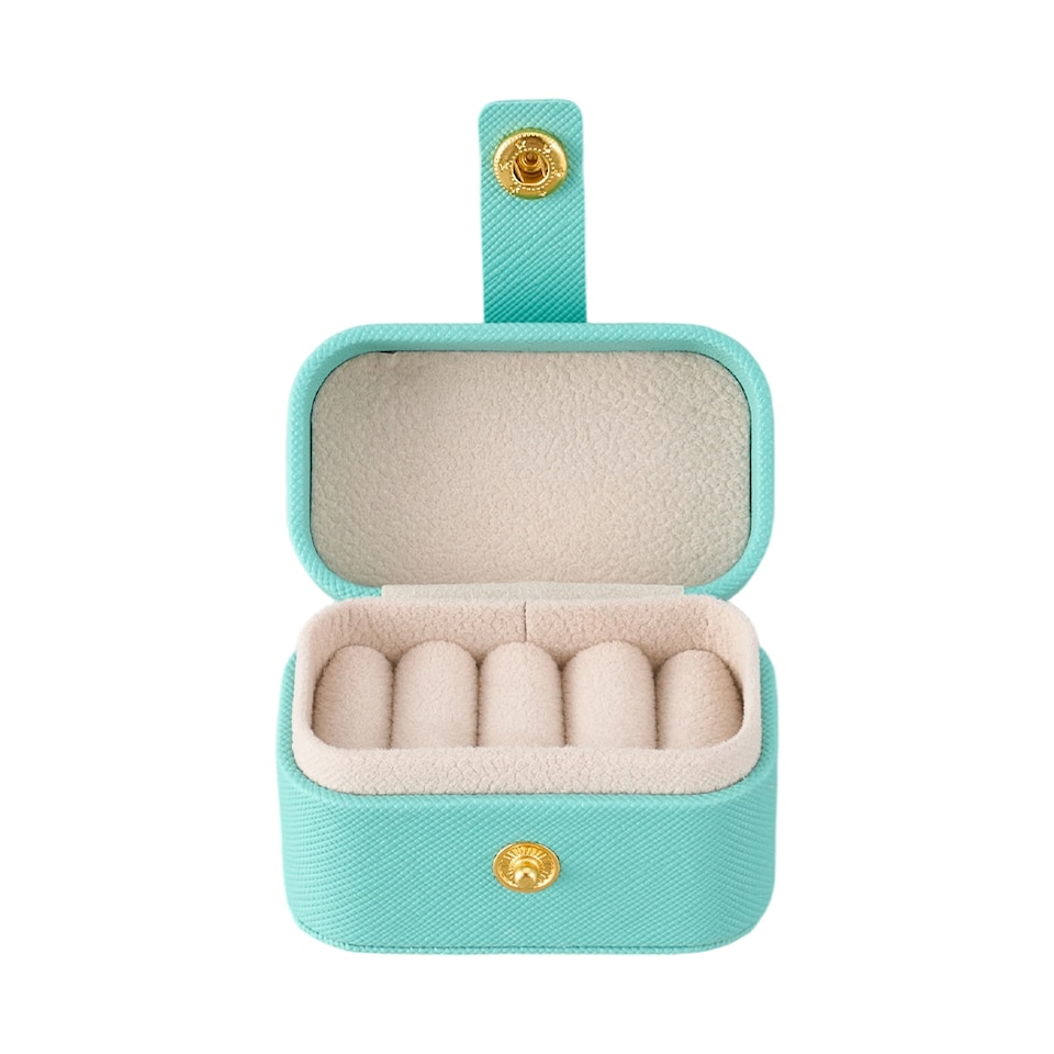 image 1 of Living and Home Compact Portable Mini Ring Holder Case-Green | Green