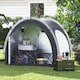 image 3 of COSTWAY Bike Storage Shed Tent Outdoor Bike Cover Bicycle Tent-Black
