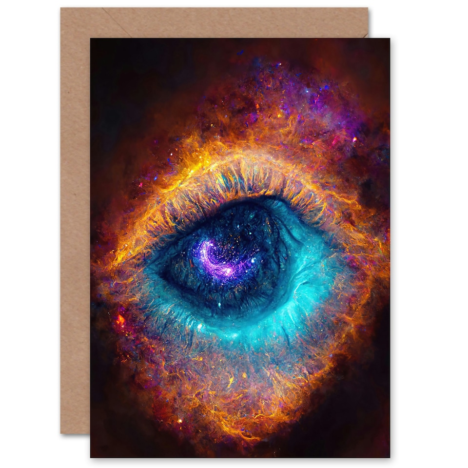image 1 of Eye of God Nebula Universe Space Birthday Card