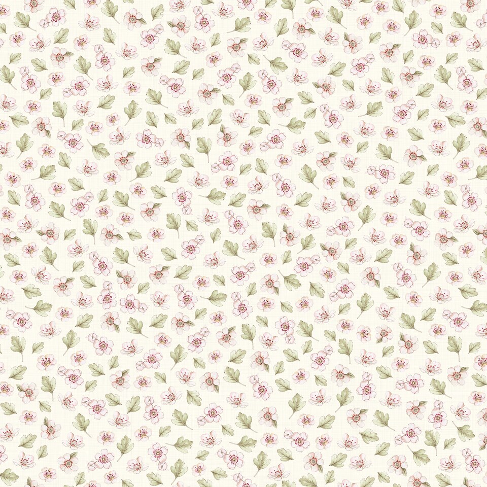 Sample of Apple Blossom Wallpaper in Cream | Cream | Cream