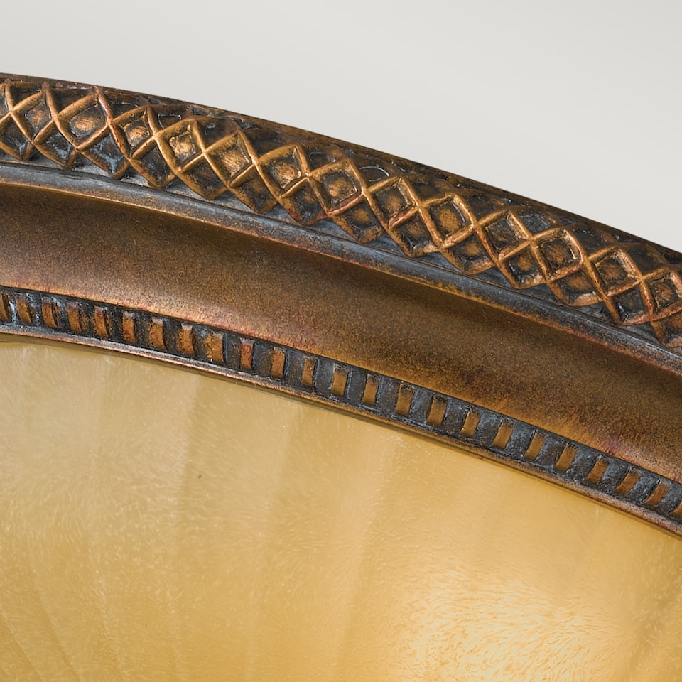 image 1 of Kelham Hall 2 Light Flush Ceiling Light Gold, Bronze, E27