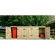 image 2 of Chatburn 1 Wheelie Bin/8 Recycle Box Store - L80.4 x W308.5 x H120 cm - Fits 1x 180L or 1x 240L Wheelie Bins & 8x Recycle Boxes Brown