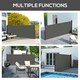 image 6 of Outsunny Side Awning Retractable, Privacy Screen, 400x160cm, Dark Grey Grey