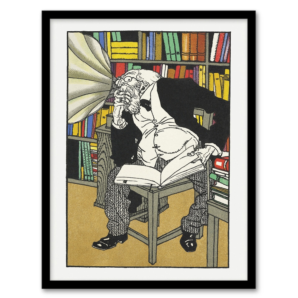 image 1 of Moriz Jung The Dialectician Colourful Painting Framed Wall Art Picture Print A4