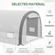 image 5 of Outsunny Walk-in Tunnel Greenhouse, Upgraded Structure, Mesh Door & Windows
