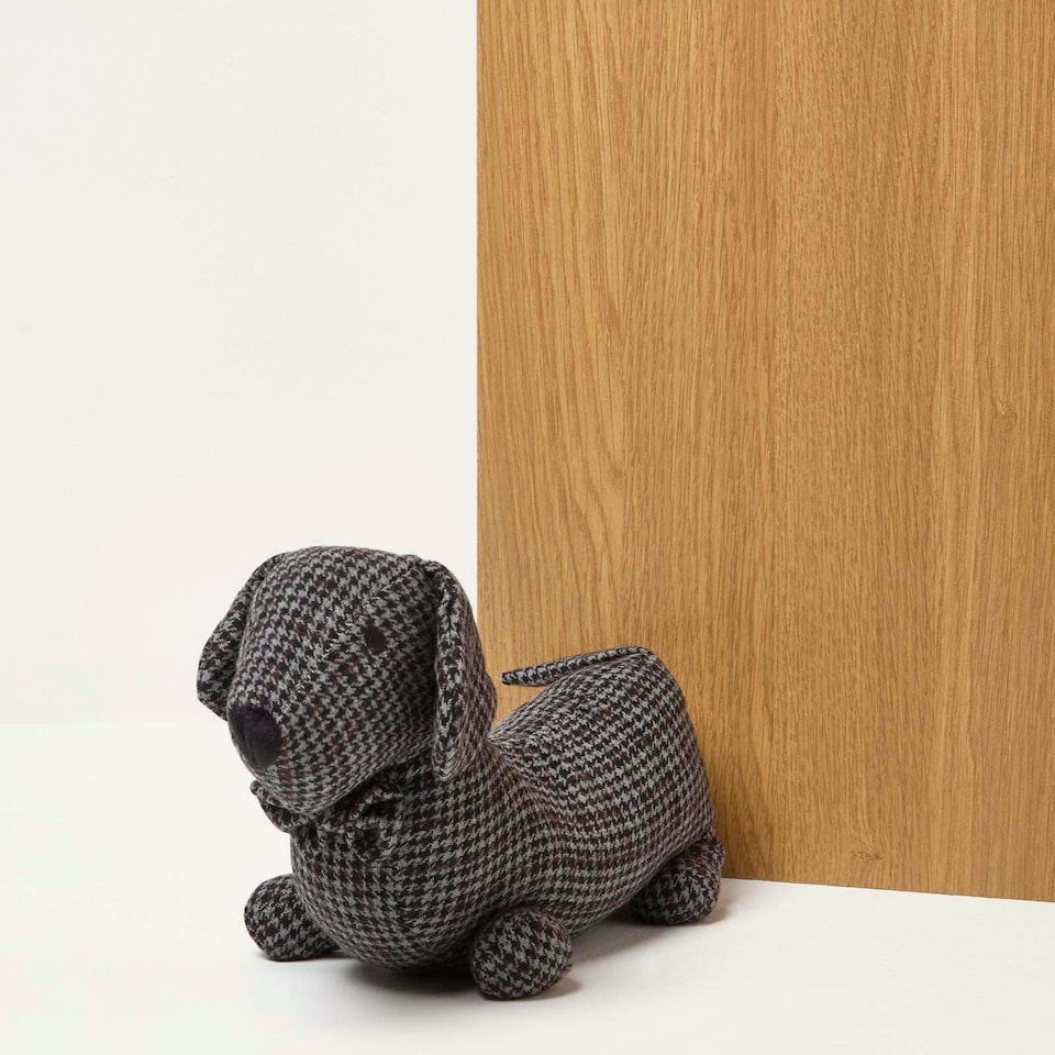 image 1 of Homescapes Dog Door Stop - Set of 2 - Animal Door Stops