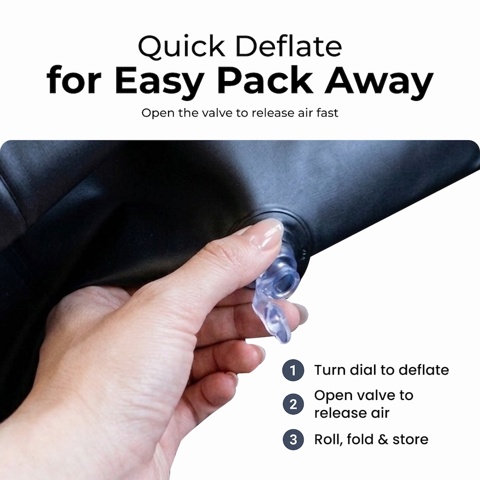 image 1 of Straame Single XL Air Bed with Built-in Pump, Inflatable Mattress 196 x 97 x 47 cm
