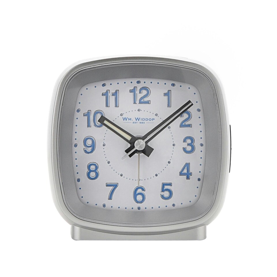 image 1 of Hometime Cushion Shape Alarm Clock Sweep/Cres Silver Silver