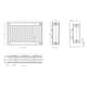 image 4 of 300mm (H) x 600mm (W) - Type 22 Radiator - Double Panel - Double Convector - White Enamel (RAL 9016) - (0.3m x 0.6m) (12" x 24")