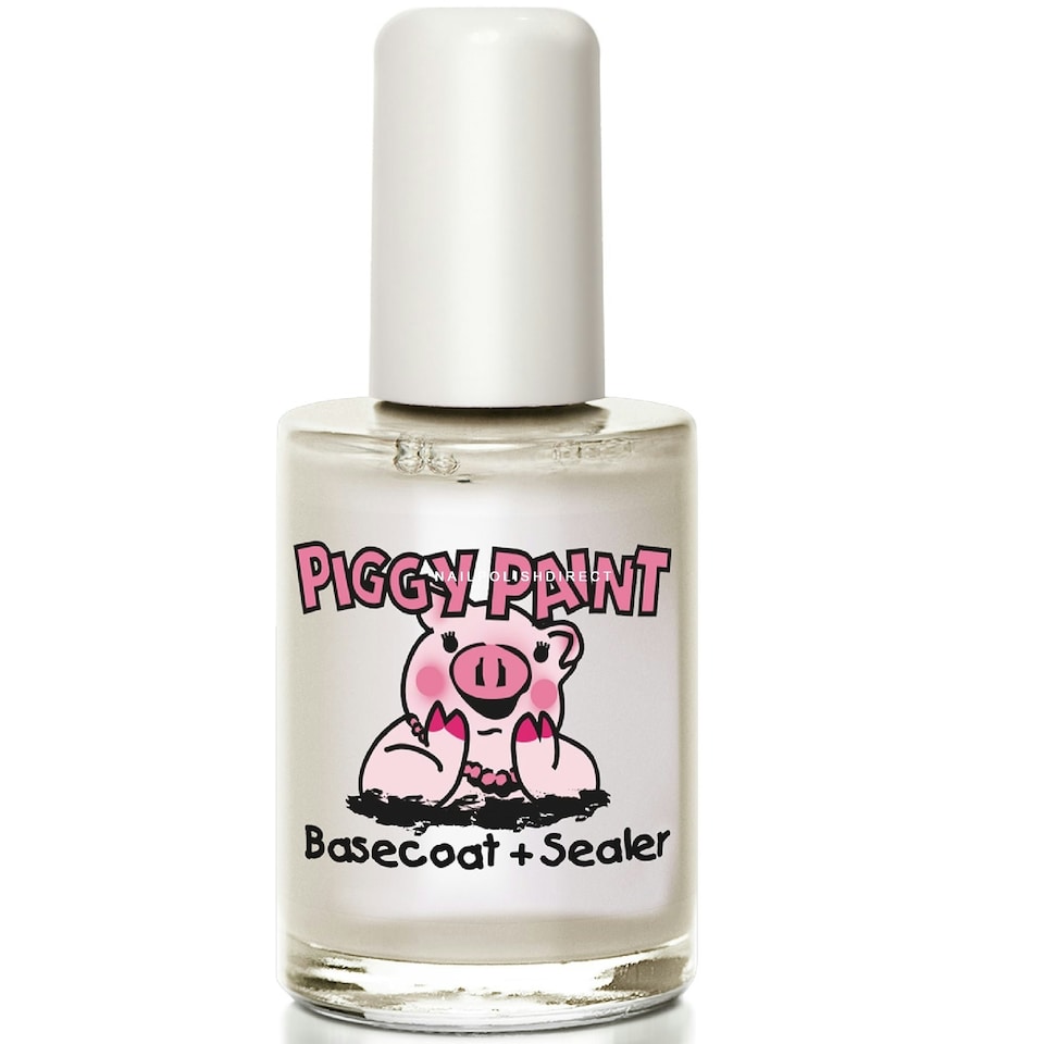 Piggy Paint Kid-Friendly Nail Polish Basecoat + Sealer 15ml Clear