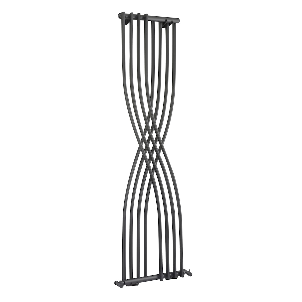 image 1 of Curved Designer Radiator 2020 BTU Anthracite 1775mm x 450mm | Grey | Anthracite | 1