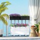 image 2 of Outsunny Set of 2 Hanging Flower Boxes, 50 cm Long, Rattan Look, Black Black | Black