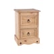 image 5 of Corona Premium 2 Drawer Petite Bedside Cabinet - Shaker-Style Nightstand with Dovetail Drawers | Brown | Antique Waxed Pine | One Size | 1