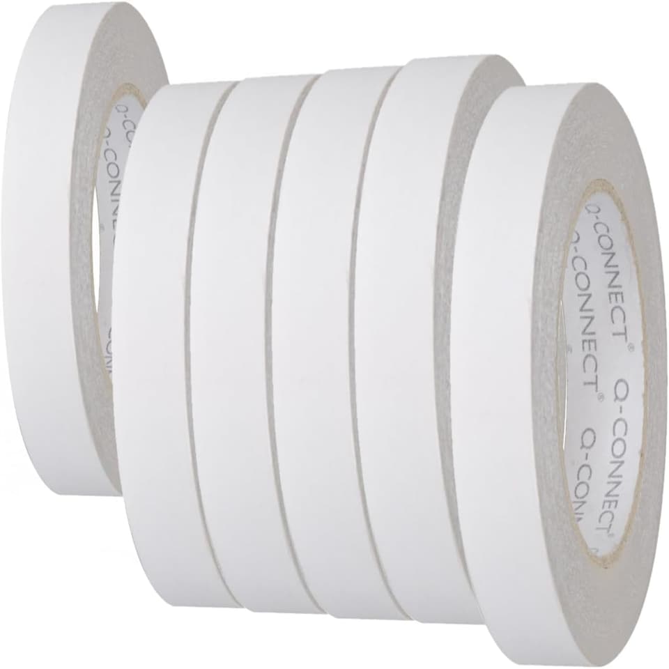 image 1 of Pack of 6 Q-Connect Double Sided Tissue Tape 25mm x 33m