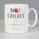 image 3 of Personalised No.1 Cricket Fan Mug White