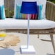 image 4 of Auraglow Rechargeable Cordless LED Table Lamp - CAPRI | Red | White/Red