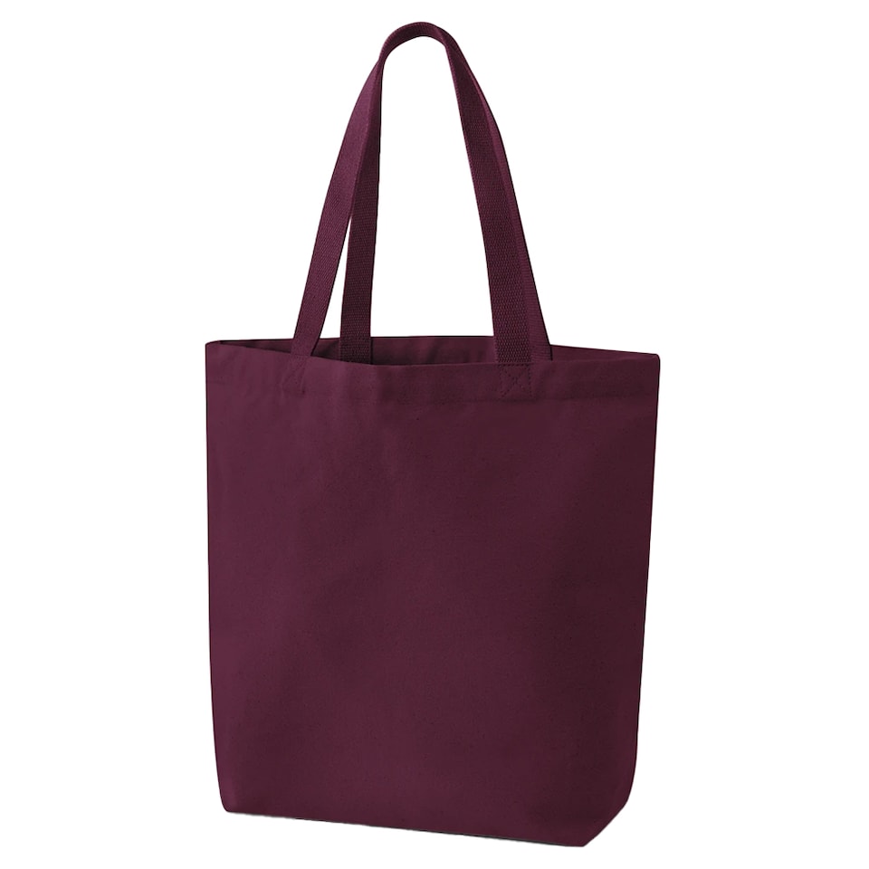 image 1 of Westford Mill Canvas Heavyweight Tote Bag | Red | Burgundy | 1