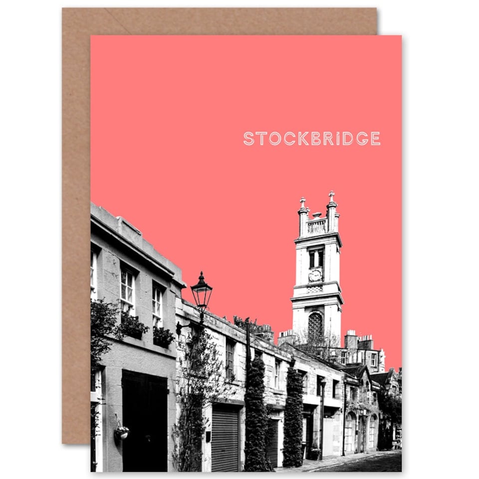 image 1 of Stockbridge Edinburgh Coral Scottish Scotland Card