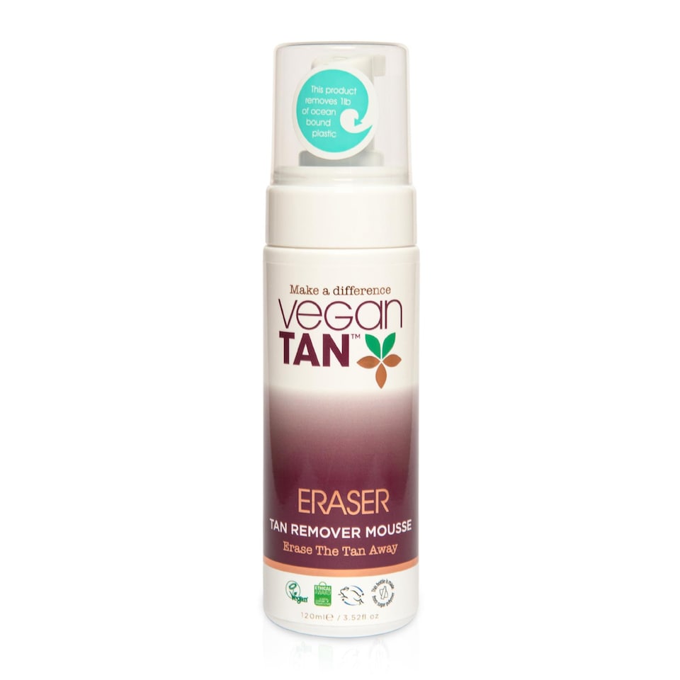 image 1 of VeganTan Tan Eraser Mousse, 5 Minute Action Fake Tan Remover, Gentle on the Skin, Effortlessly Removes Self Tan Stains and Streaks 120ml