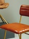 image 3 of Interiors by Premier Tan Leather Dining Chair, Sturdy Dining Room Chair, Leather Effect Accent Chair | Brown