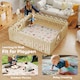 image 8 of AIYAPLAY Baby Play Mat Double-Sided, Foldable Waterproof Activity Playmat, Reversible Foam Soft Crawling Mat for Bedroom, Nursery and Playroom, 176.5L x 148W cm, Alphabet and Animal Theme
