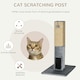 image 2 of PawHut 79cm Jute Scratcher Climber with Toy, Self Grooming Brush, Grey