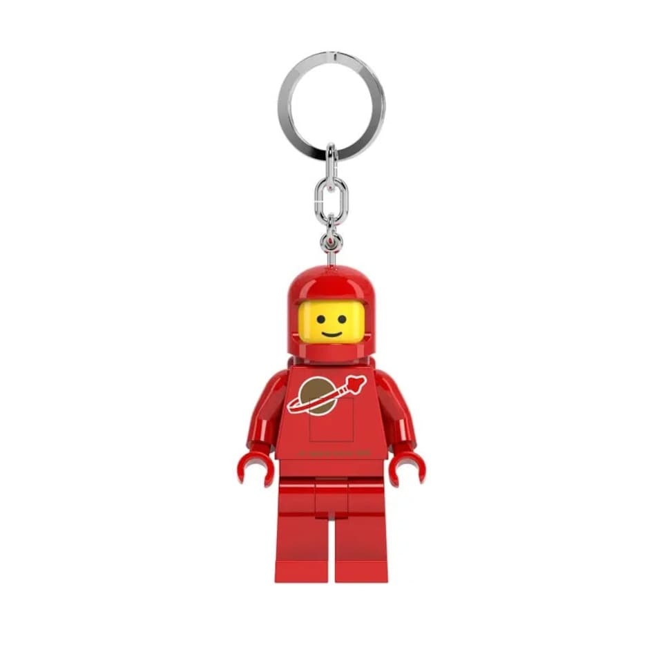 image 1 of Lego Minifigures Light Up Keychain - Spaceman Red