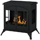 image 1 of HOMCOM Ethanol Fireplace Stove Freestanding Bioethanol Fire w/ 0.9L Tank Black