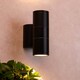 image 2 of BHS Delting Up or Down Outdoor Wall Light, Black