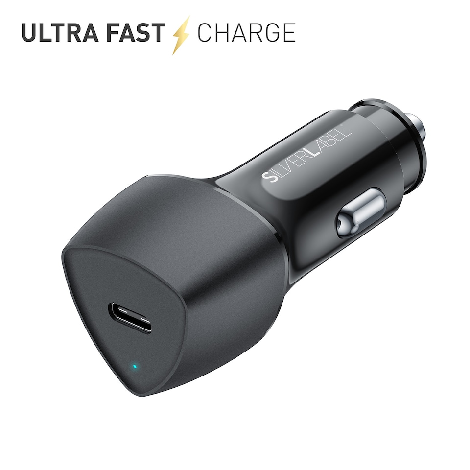 image 1 of SilverLabel 20W PD Car Charger Black