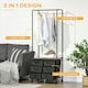 image 4 of HOMCOM Hanging Clothes Rail Clothes Rack w/ 6 Fabric Drawers for Hallway Bedroom
