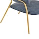 image 3 of Interiors by Premier Dark Grey Velvet Dining Chair, Modern Dining Armchair, Grey and Gold Luxury Dining Chair for Home, Lounge