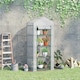 image 2 of Outsunny Mini Greenhouse 4-Tier Portable Plant House Shed w/ PE Cover, Green