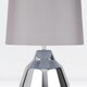 image 6 of First Choice Lighting Pair of Polished Chrome 39cm Touch Lamps with Grey Shades Chrome | Grey