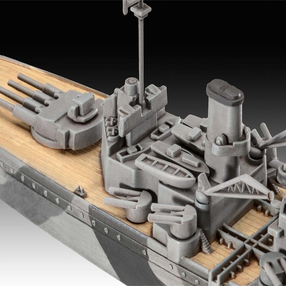 image 1 of Revell British HMS Duke of York WWII Model Set (1:1200 Scale)