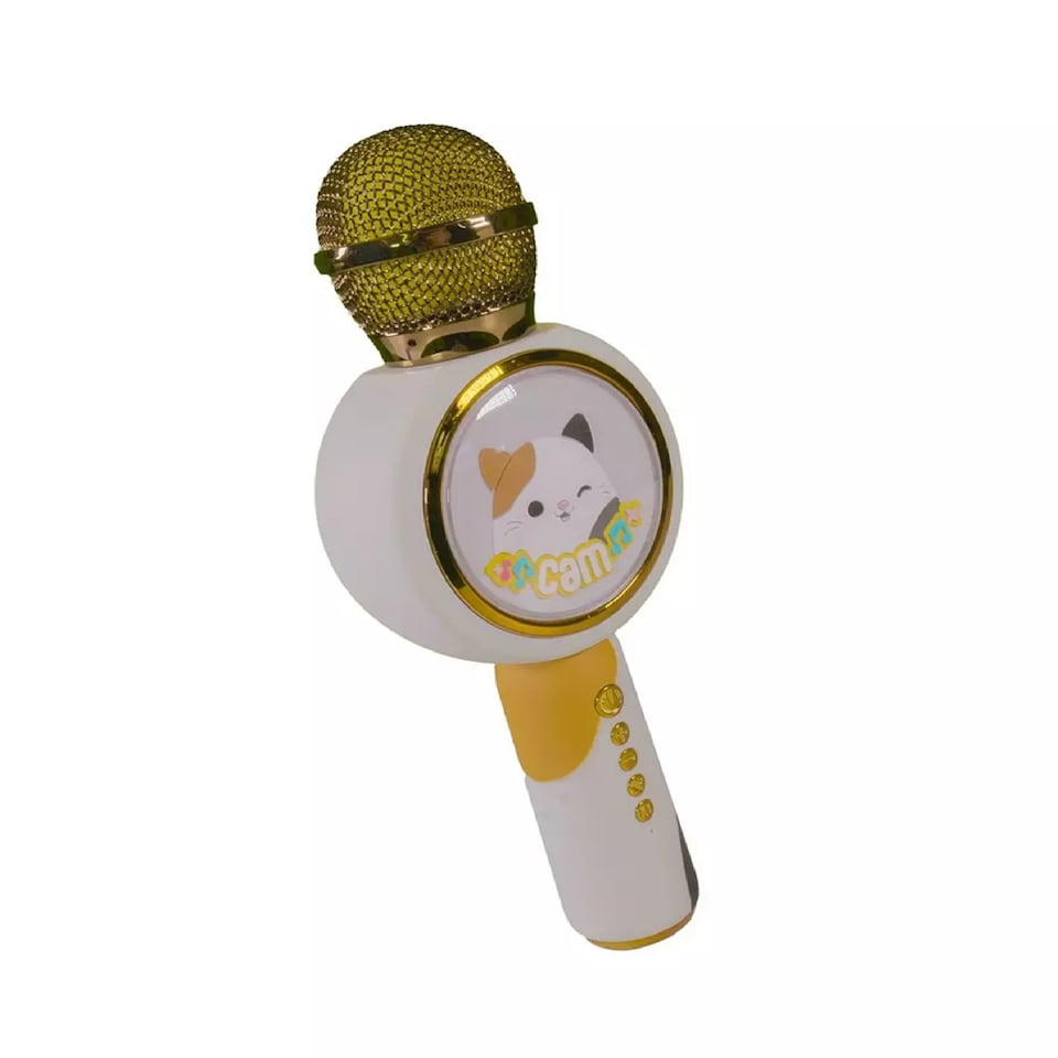 image 1 of Lazerbuilt Squishmallows LED Light-Up Karaoke Microphone Cam The Cat