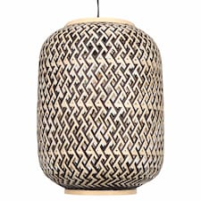 Tonia - Mixed Bamboo Weaved Pendant Lightshade | Cream | Large | 1