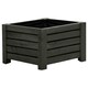 image 1 of Primrose Wooden Grey Square Patio Planter Garden Flower Pot Planter 38cm
